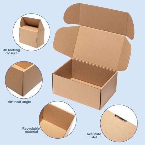 Wowxyz Shipping Boxes 6x4x3 Inches 25 Pack Corrugated Cardboard Brown Box - Image 4