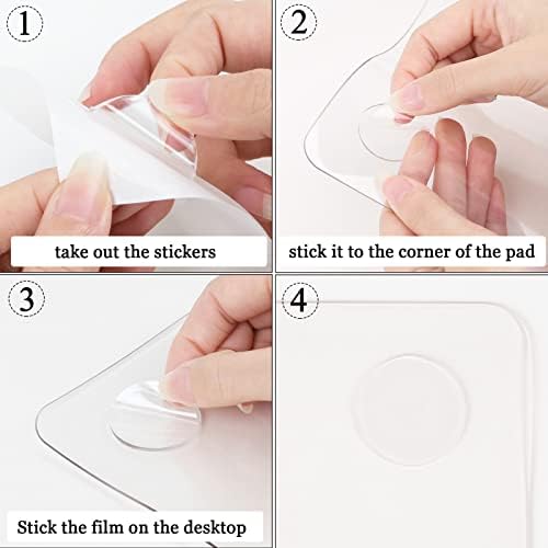 Oterri Clear Writing Desk Pad, 23.6’’x13.7” Heat Resistant Waterproof PVC Round Edge Durable Desk Protect Mat, Anti-Static Writing Mat Table Protector - Image 3