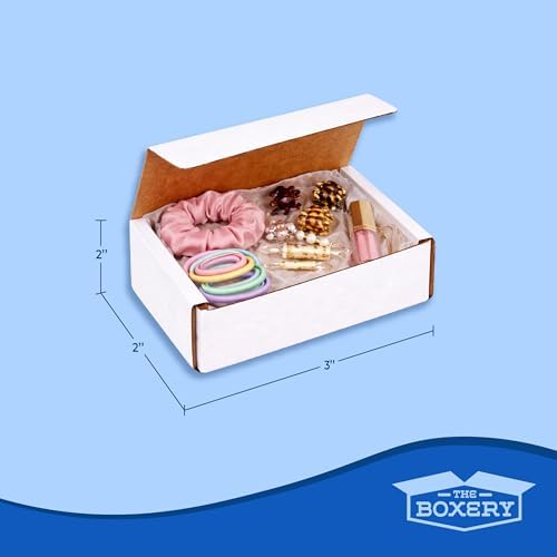 The Boxery Corrugated Mailers White Tuck Shipping Boxes (3x2x2) - Image 3