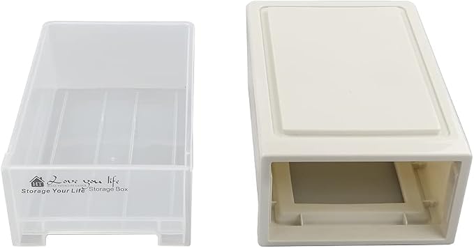 17.8 Quart Stacking Storage Drawer, 4 PCS Plastic Chest of Drawer - Image 5