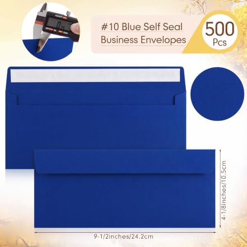 Jutom #10 Letter Size Kraft Envelopes, Royal Blue, 500 Pcs - Image 2