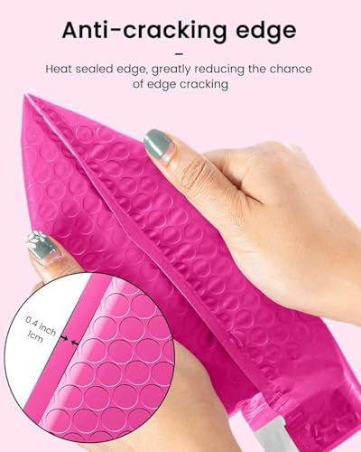 GSSSUSA Pink Bubble Mailers 4x8" 500 Pack Padded Envelopes Self Seal - Image 5