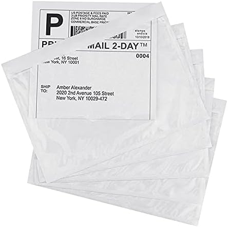 LabelMore 7.5" x 5.5" Clear Plastic Adhesive Packing List Mailing Shipping label Pouch Return Label Documents Keeps Paper Safe While Shipping (1000 Pack) by LabelMore