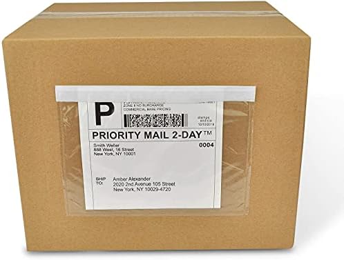 Immuson 800 7.5" x 5.5" Clear Adhesive Top Loading Packing List, Label Envelopes Pouches (800 Bags) by Immuson