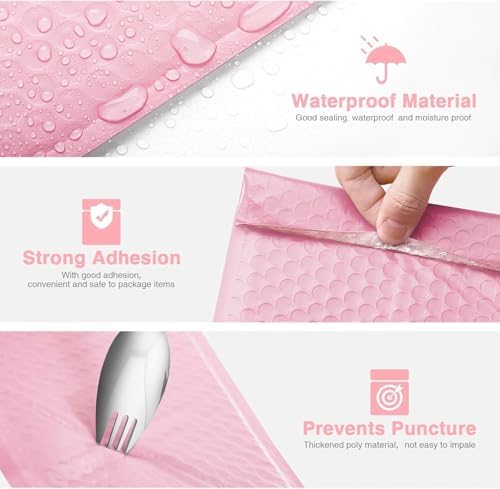 Metronic 1000 Pack Bubble Mailer 6x10 Inch Light Pink Padded Envelopes Bulk - Image 3