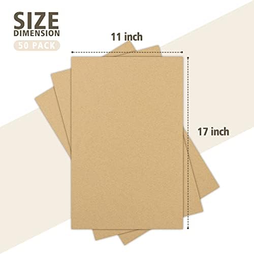 Golden State Art 50 Pack 11x17 Corrugated Cardboard Sheet 1/8" Flat Inserts - Image 2