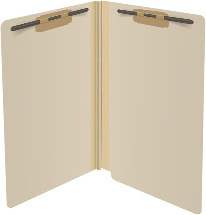 Ecom Folders End Tab File Folders | Legal Size 18 Pt Manila Stock with 2" Expansion | Fasteners Position 1 & 3 for Medical Charts, Legal Documents, Administrative Records & Shelf Filing | Box of 25 - Image 4
