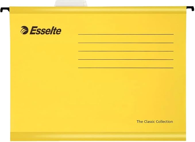 Esselte 90314 Classic Suspension Files for A4 Format - Yellow, Pack of 25 by Unknown