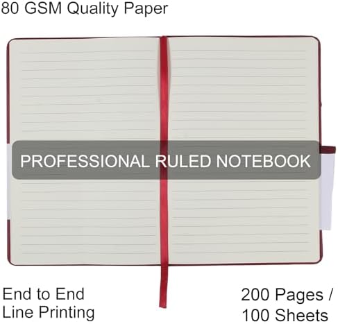 20 Pack Journals for Writing College Ruled Notebooks Journal in Bulk, Hardcover Notebooks (200Pages) for Note Talking, Lined Bullet Journals for Home School Office, 5.7"x8.4", Red - Image 4