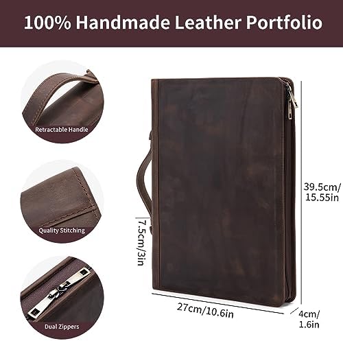 Personalized Leather 3 Ring Portfolio for 8.5 x 14" Pad & 15" Laptop - Image 6