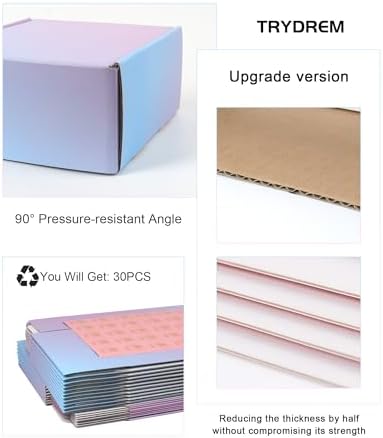 Shipping Boxes 8x8x3 Inch - 30 Pack: Medium Corrugated Cardboard Boxes - Purple Shipping Boxes for Small Business - Image 3