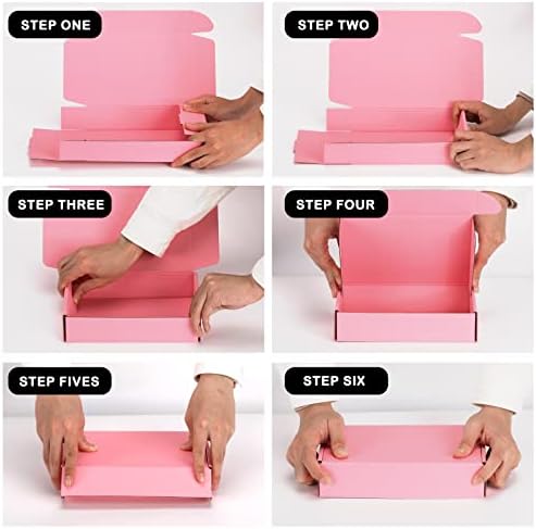 Pink Shipping Boxes 6x6x4 Inches, 20 Pack - Image 3