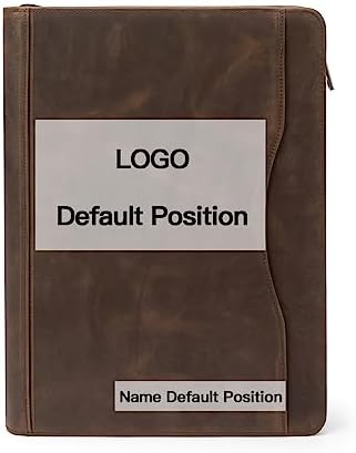 YIWEN Personalized Leather 3 Ring Binder Portfolio for 8.5 x 11” Notepad by YIWEN
