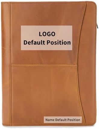 Personalized Leather Portfolio with Front Pocket for 8.5x11" Notepad by Geslun