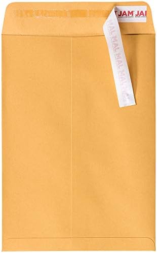 JAM PAPER 7 1/2 x 10 1/2 Open End Catalog Envelopes with Peel and Seal Closure - Brown Kraft Manila - Bulk 500/Carton - Image 2