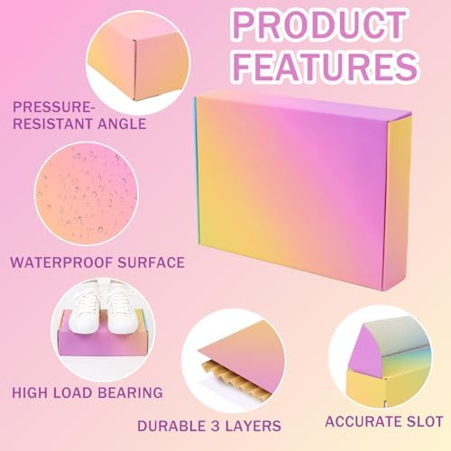 Shipping Boxes for Packaging, 11x8x2 in Corrugated Cardboard Boxes, Mailing Boxes for Small Business(40 Pack, Colorful) - Image 3
