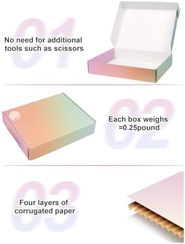Small Colored Shipping Boxes, 11x8x2 Inch Cute Packaging Box for Gift, Pack of 45 - Image 4