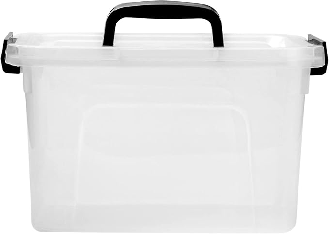 6 Quart Clear Storage Latch Box/Bins, 6-Pack Plastic Container with Latches and Lid - Image 3