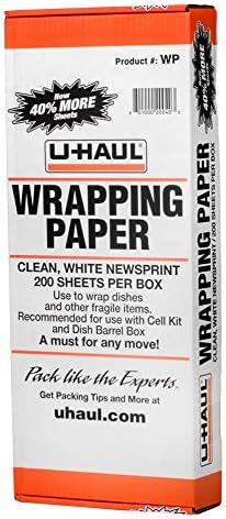 U-Haul Newsprint Packing Paper for Moving and Shipping - 200 Sheets - 10 lbs. - 24” x 30” Sheets - Image 3