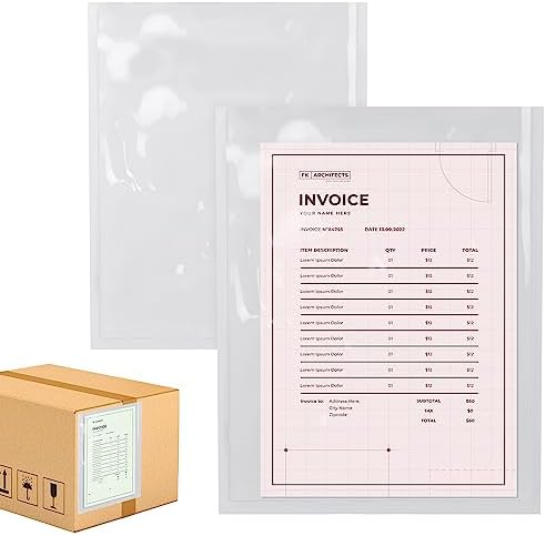 ABC PACK & SUPPLY Packing List Envelopes, Clear 9.5 x 12 Inch, Self Seal Document Pouches for Shipping Inserts Polyethylene 2 Mil, Pack of 500 by ABCPackSupply%C2%AE