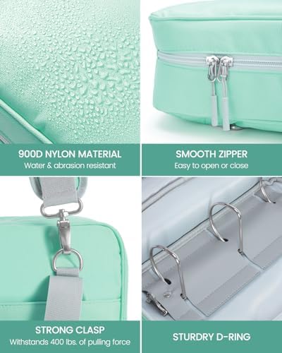 Realove 3 inch Zipper Binder 3 Ring with Pencil Pouch,Backpack Style - Image 6