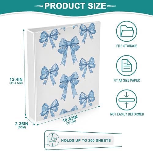 3 Ring Binder 1.5 Inch Clipboards Binders with Interior Pockets Round Ring Binder for Office Supplies and School - Image 5