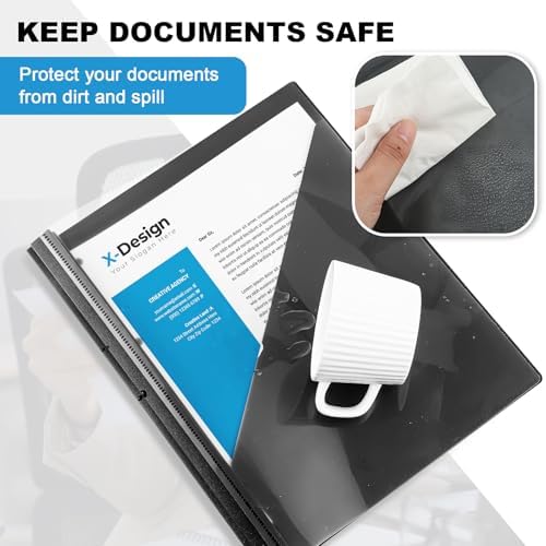 Teling 72 Pcs Report Covers with 3 Prongs for 8.5'' x 11'' Paper(Black) - Image 5