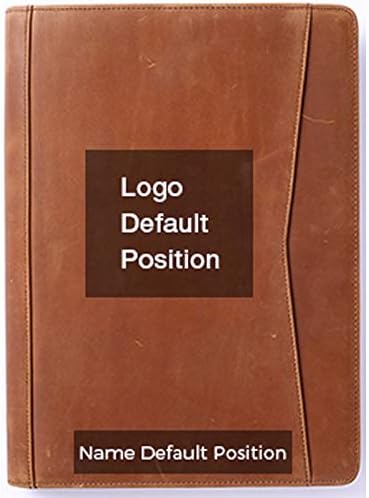 Personalized Leather Portfolio Padfolio for Men, Engraved Gifts for Father's Day for Husband from Wife, Customized Leather Gifts Present for Son/Dad, for Birthday, Brown by Gavarnie