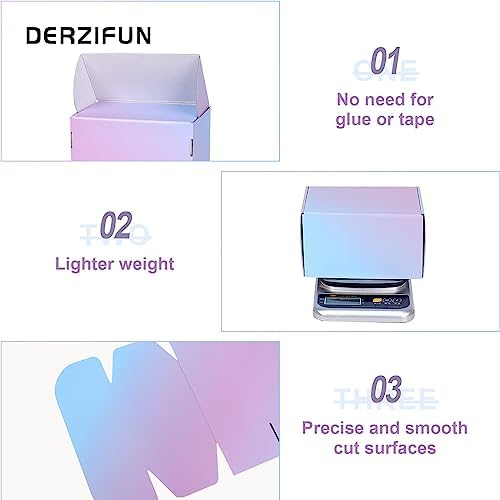 9x6x4 in Shipping Boxes, 30 Pack Corrugated Packaging Mailer Boxes, Gradients Shipping Packaging Boxes for Small Business, Recyclable Cardboard Literature Gift Boxes - Image 4