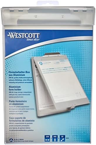 Westcott E-17003 00 Aluminium Form Holder Box, A4, Large Storage Compartment, Bottom Opening - Image 2