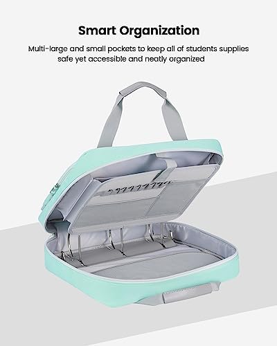 4 Inch Zipper Binder 3 Ring with Shoulder Strap,Tough/Multi-Pocket - Image 5
