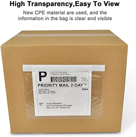 6" x 9" shipping label sleeves, 500Pcs Shipping Label Envelopes with Self-Adhesive Peel & Seal, Packing Slip Envelope Pouches for Invoices & Packaging - Image 3