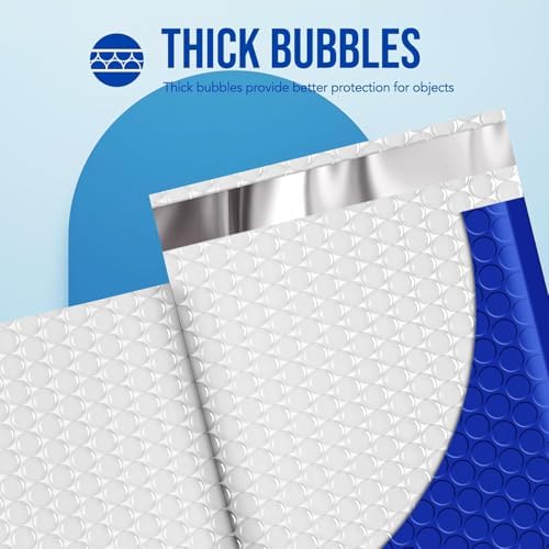 Fuxury Large Bubble Mailers 10.5x16" 250 Pack Royal Blue Padded Envelopes - Image 2