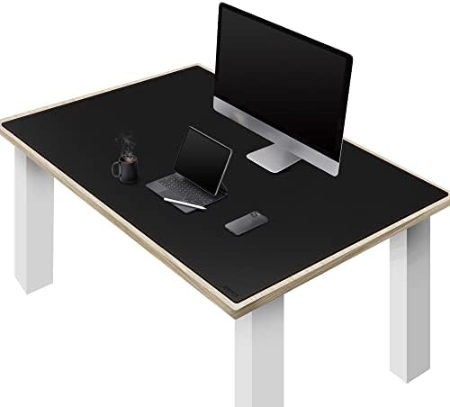 ZORESYN Black PU Leather Desk Pad 55.12" x 31.50" by ZORESYN