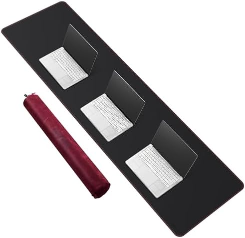 ZORESYN Large PU Leather PU Leather Desk Pad 74.8x19.7inch Black by ZORESYN