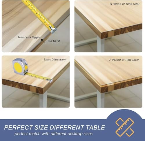 Vicwe Clear Round Table Protector 48 Inch, 1.5mm Non-Slip Table Cover - Image 7