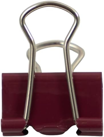 JAM PAPER Colorful Binder Clips - Extra Small - 3/5 Inch (15 mm) - Burgundy Binderclips - 30/Pack - Image 4