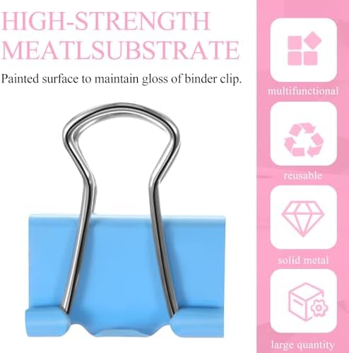Jetec 200 Pcs Colorful 0.6 Inch Binder Clip Paper Clamp Metal Paper Clip - Image 6