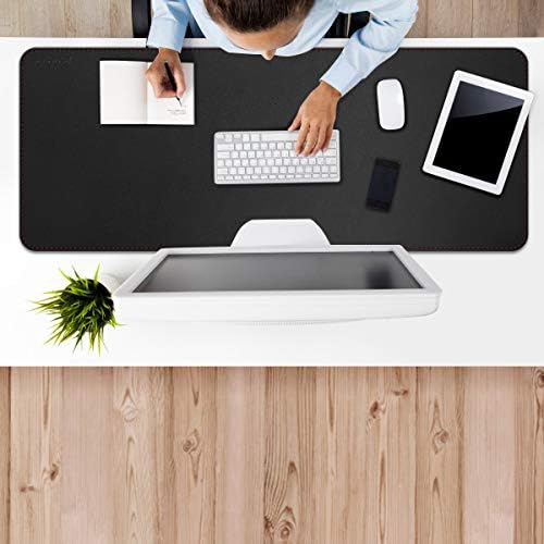 ZORESYN XXL PU Leather Desk Mat, 43.3"x19.7", Black - Image 4