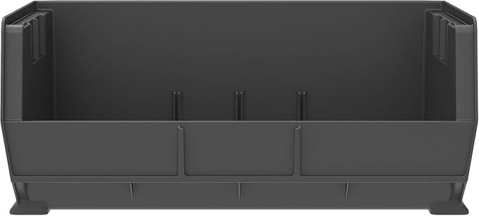 Akro-Mils 30250 AkroBins Plastic Storage Bins, 15"x16"x7", Black, 6-Pack | Space-Saving Stackable Bins for Garage, Pantry, Craft Organization - Image 10