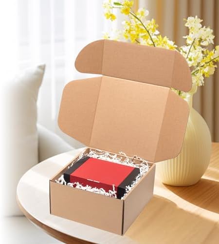 Wowxyz 8x8x4" Shipping Boxes 25 Pack Corrugated Cardboard Brown Box - Image 5