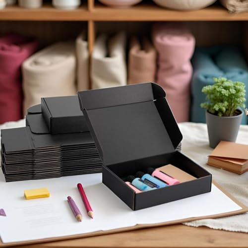 9x6x2 inch Black Shipping Boxes for Small Business- Set of 25 - Image 5
