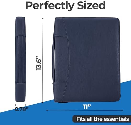 Case-it Zipper Padfolio | Letter Size | PAD-62 Navy - Image 4