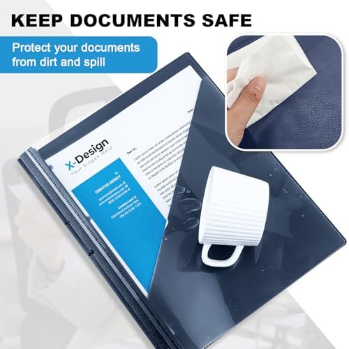 Teling 24 Pcs Presentation Folders with 3 Prong, Dark Blue Report Binders - Image 5