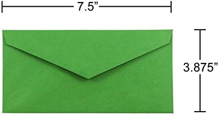 JAM PAPER Monarch Colored Envelopes - 3 7/8 x 7 1/2 - Green Recycled - Bulk 1000/Carton - Image 3