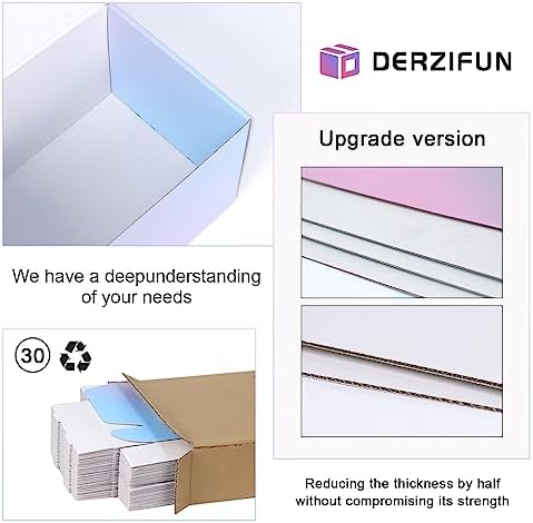 9x6x4 in Shipping Boxes, 30 Pack Corrugated Packaging Mailer Boxes, Gradients Shipping Packaging Boxes for Small Business, Recyclable Cardboard Literature Gift Boxes - Image 3