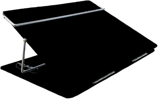 Table Top Elevator, Height Adjustable in-Line Document Holder Ergonomic Slanted Writing and Reading Stand for Desktop (Black Smoke, 12 x 16 inch) (Black, Small) by LUVYANSH