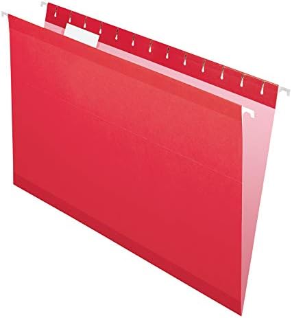 Pendaflex Reinforced Hanging File Folders, Legal Size, Red, 1/5 Cut, 25/BX (4153 1/5 RED) - Image 2