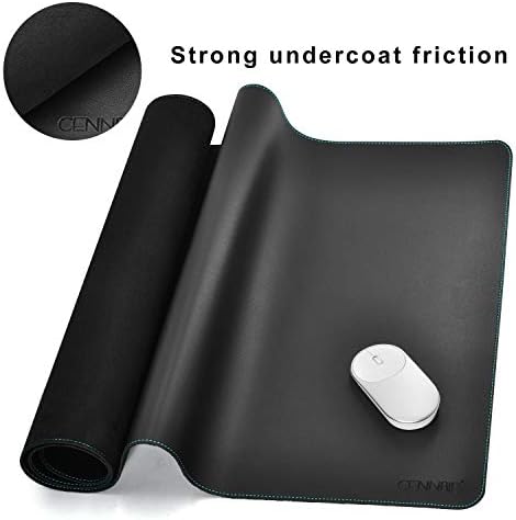 CENNBIE Leather Desk mat Protecter 47.2X19.6in Super Large(Black) - Image 5