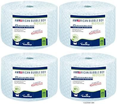 5/16 Medium Recycled Bubble Wrap - 4 rolls by AmericanBubbleBoy